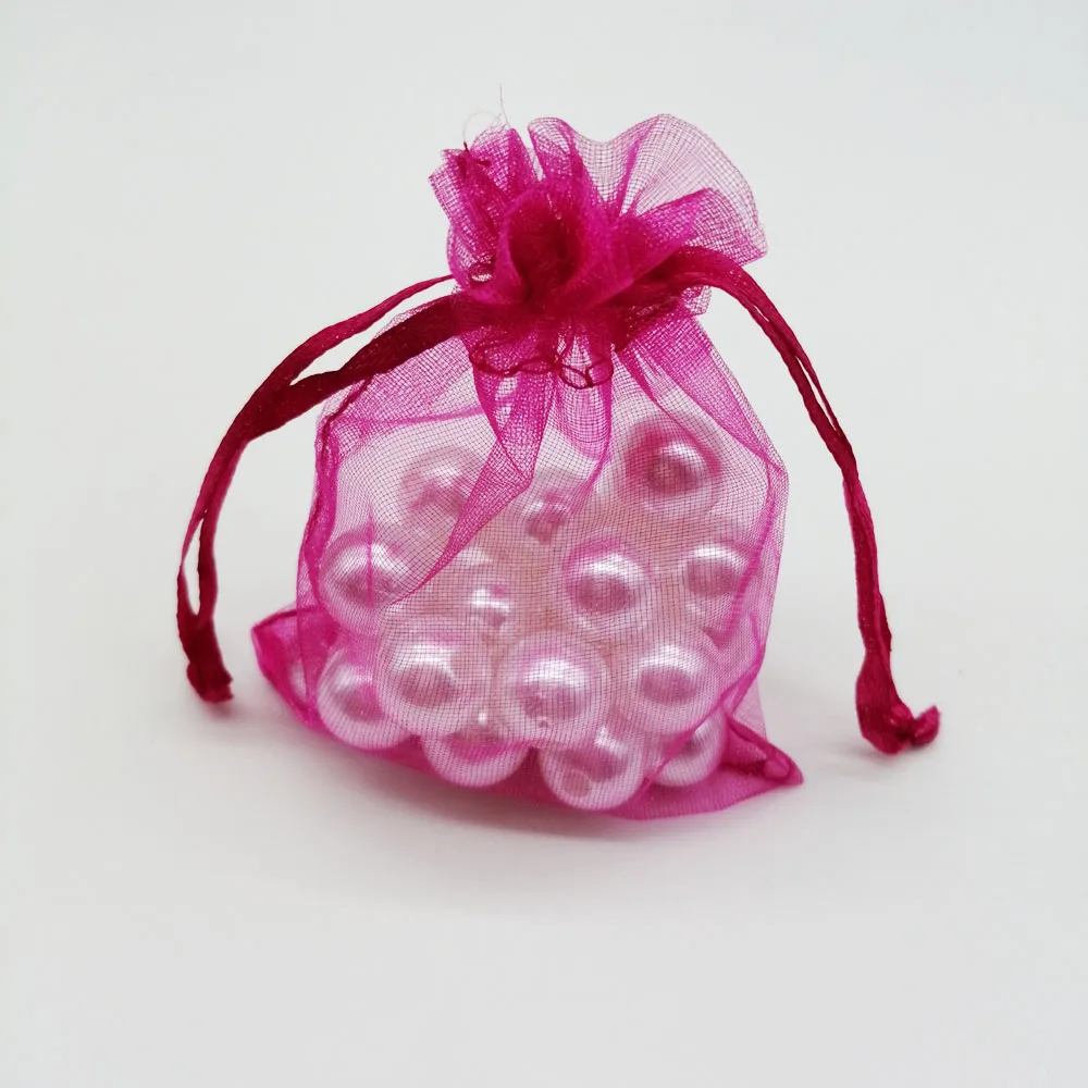 100pcs/lot 5x7/7x9/10x15cm Organza Jewelry Bags Pouch Organza Drawstring Bag Jewelry Packaging For Jewelry Pouches Jewellery Bag