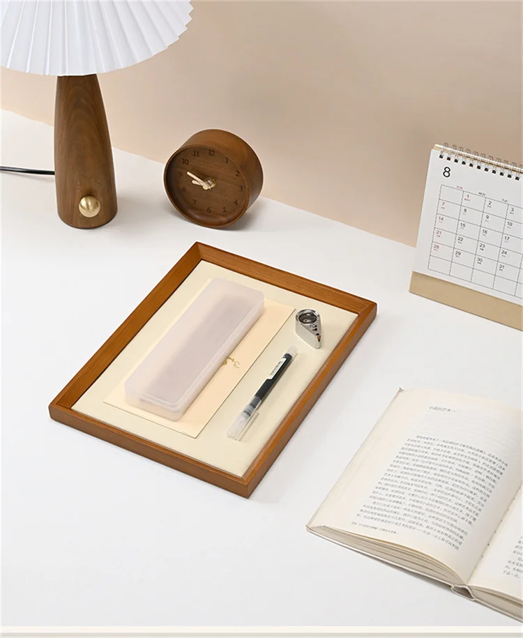 Oirlv Wooden Jewelry Organizer Tray Jewelry Display Props Jewelry Key Storage Bracelet Necklace Tray Earring Ring Display Plate