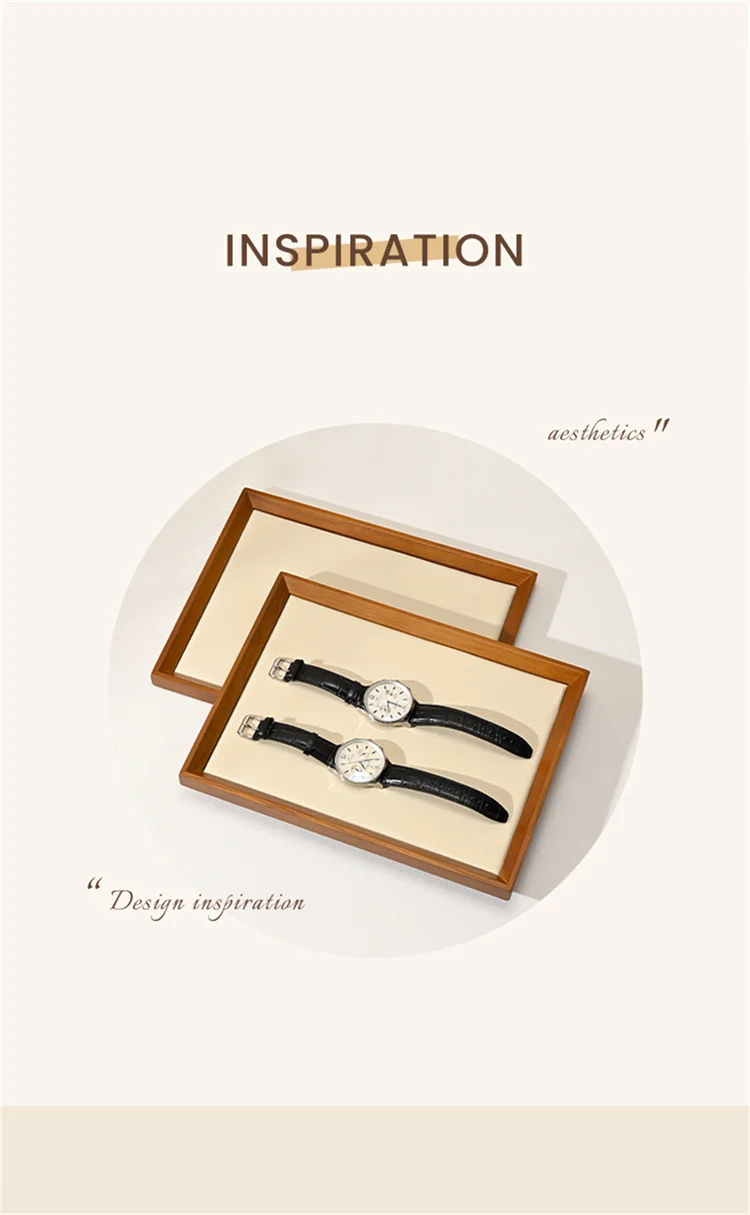 Oirlv Wooden Jewelry Organizer Tray Jewelry Display Props Jewelry Key Storage Bracelet Necklace Tray Earring Ring Display Plate