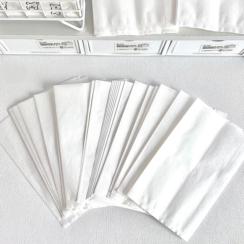 10pcs White Cotton Paper Bags 10.5*17cm Eco-Friendly Semi-Transparent Photo Jewelry Packaging Pouches with Wire Gift Wrapping