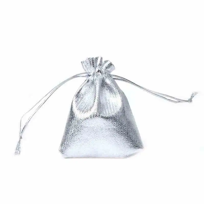 13x18 15x20 17x23 20x30cm Drawstring Gift Bags Metallic Foil Organza Pouches Christmas Wedding Party Favour Gifts Candy Bags