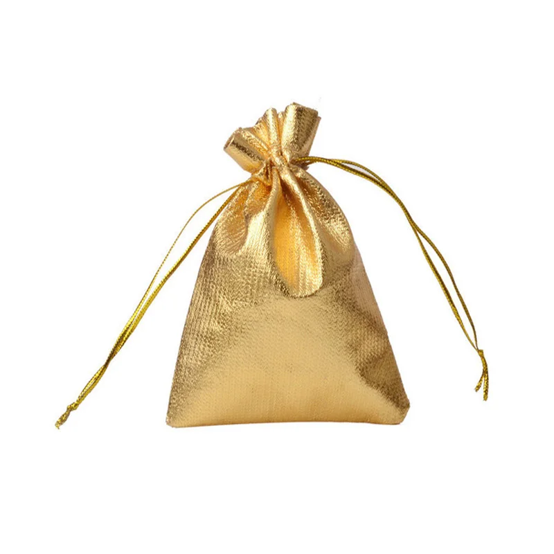 13x18 15x20 17x23 20x30cm Drawstring Gift Bags Metallic Foil Organza Pouches Christmas Wedding Party Favour Gifts Candy Bags