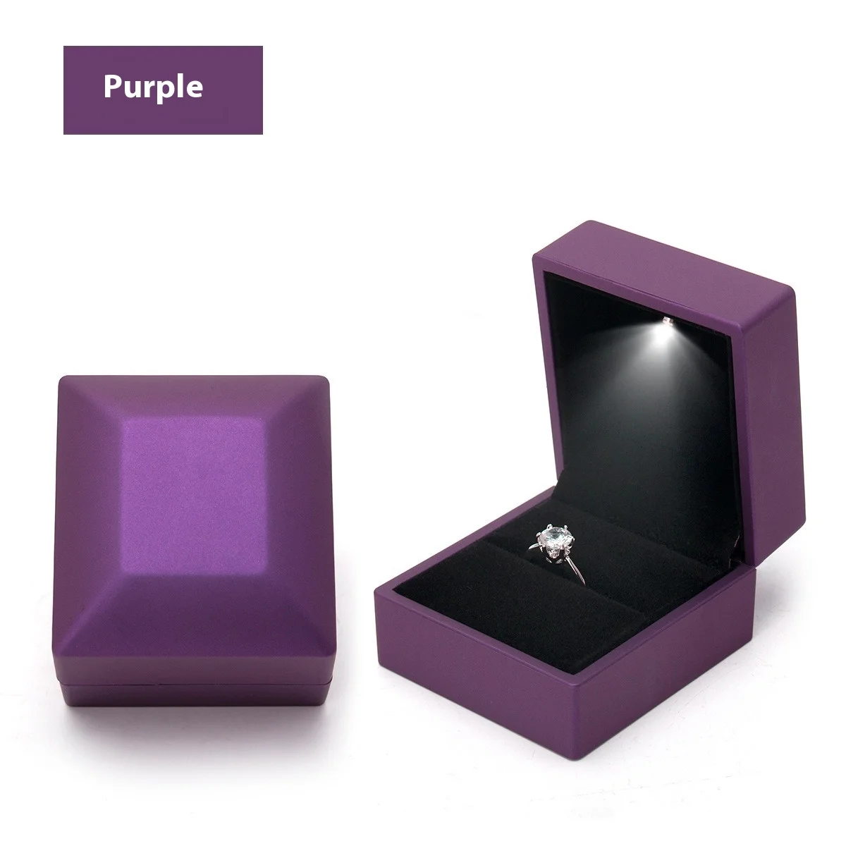 Luxury LED Jewelry Box Bracelet/Necklace Case Free Custom Logo Lighted Ring Gift Packaging with Hidden Light,Multi-Use Organizer