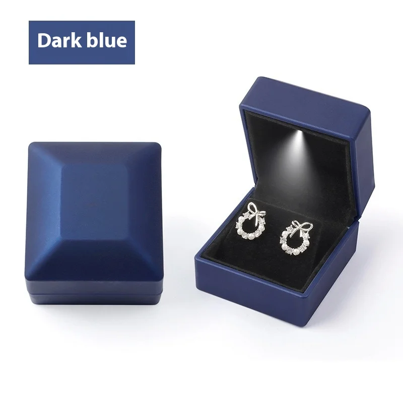 Luxury LED Jewelry Box Bracelet/Necklace Case Free Custom Logo Lighted Ring Gift Packaging with Hidden Light,Multi-Use Organizer