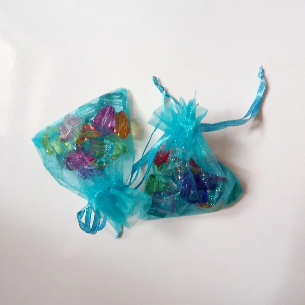 50pcs 17x23 20x30 Jewelry Packaging Drawable Organza Bag Jewelry Pouches Wedding Party Decoration Gift Bags Jewelry Packing Bags