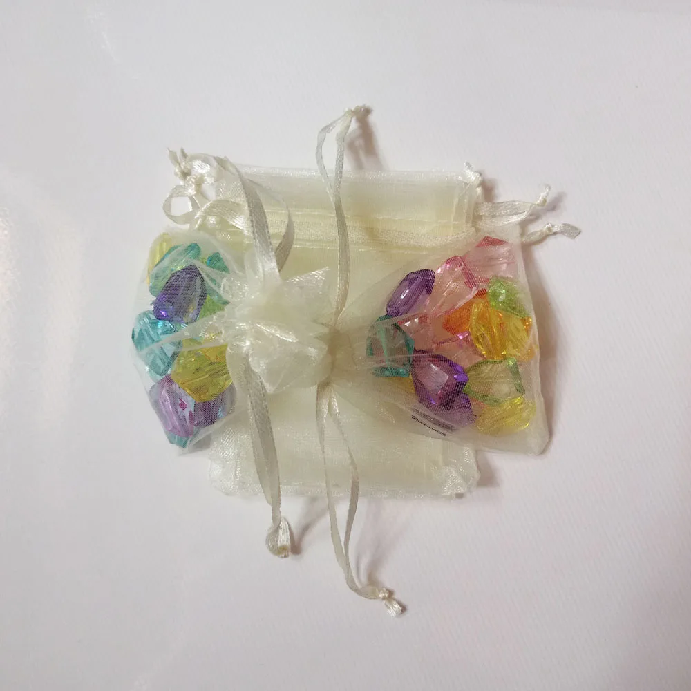 50pcs 17x23 20x30 Jewelry Packaging Drawable Organza Bag Jewelry Pouches Wedding Party Decoration Gift Bags Jewelry Packing Bags