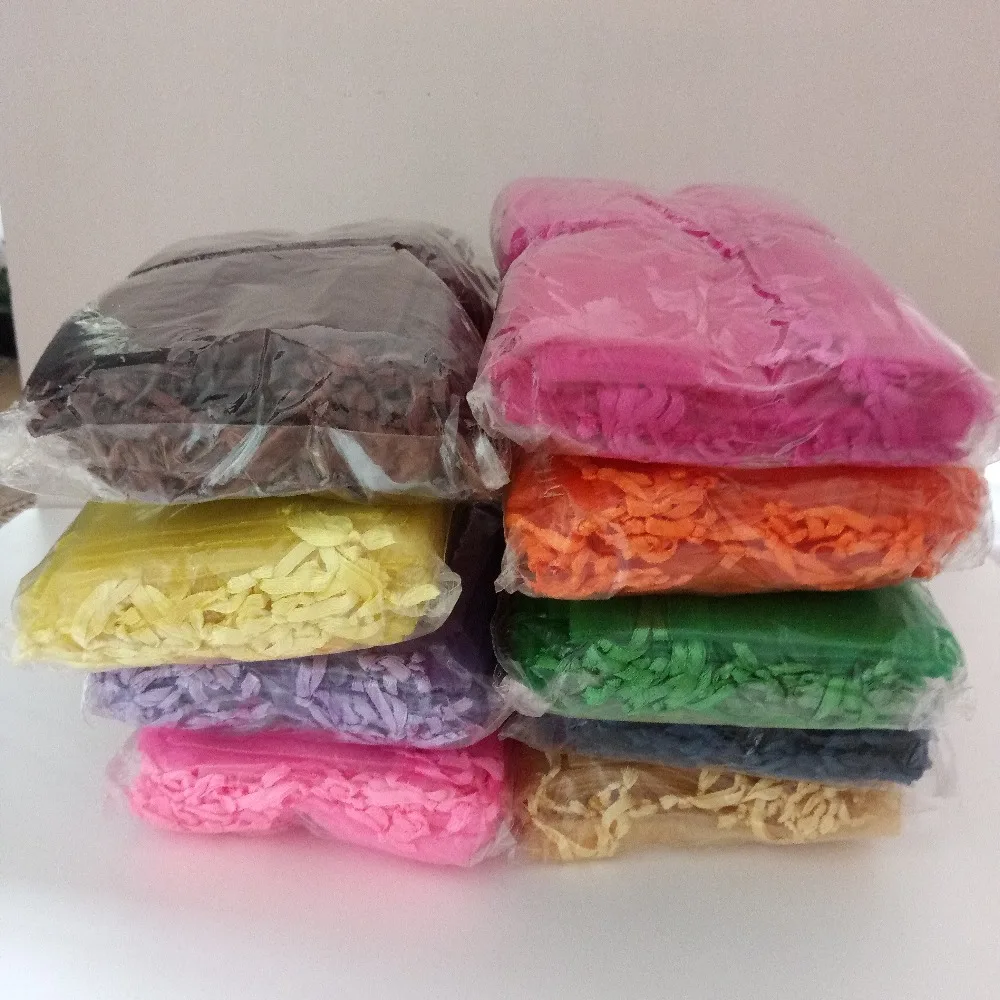 50pcs 17x23 20x30 Jewelry Packaging Drawable Organza Bag Jewelry Pouches Wedding Party Decoration Gift Bags Jewelry Packing Bags
