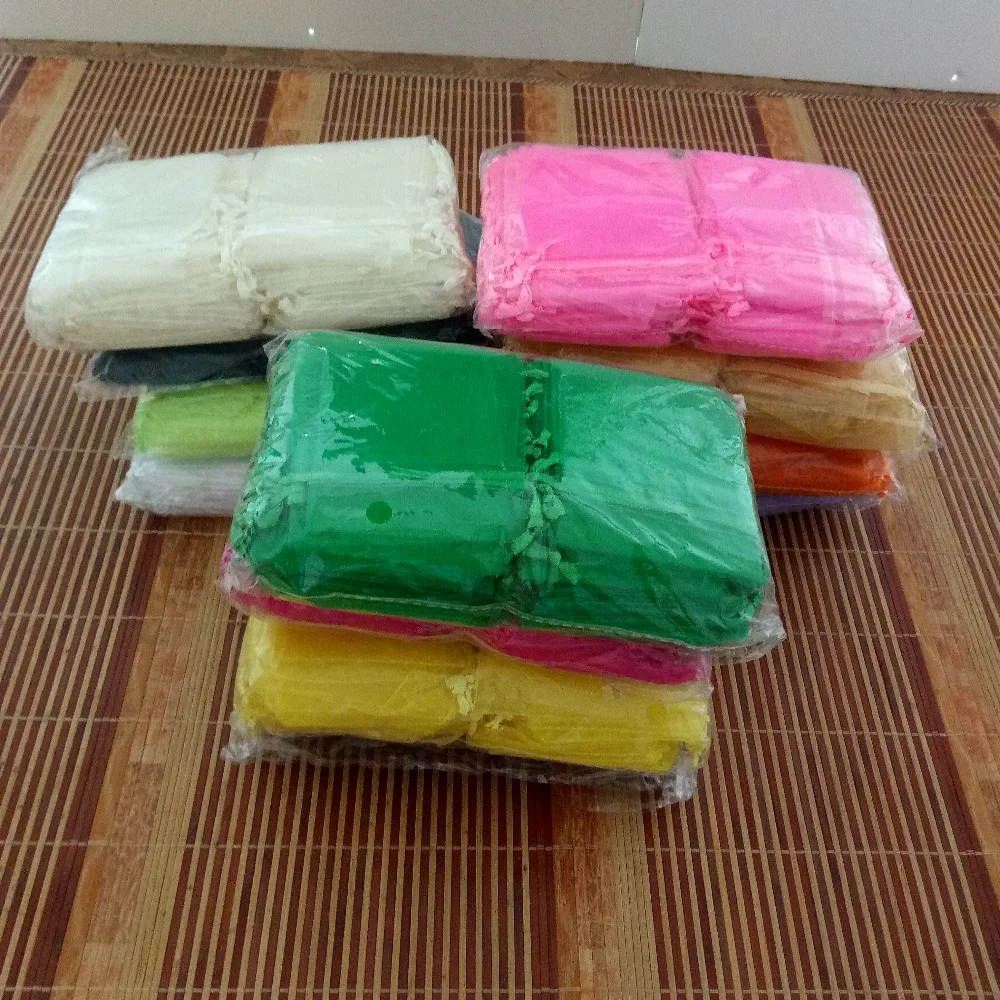 50pcs 17x23 20x30 Jewelry Packaging Drawable Organza Bag Jewelry Pouches Wedding Party Decoration Gift Bags Jewelry Packing Bags