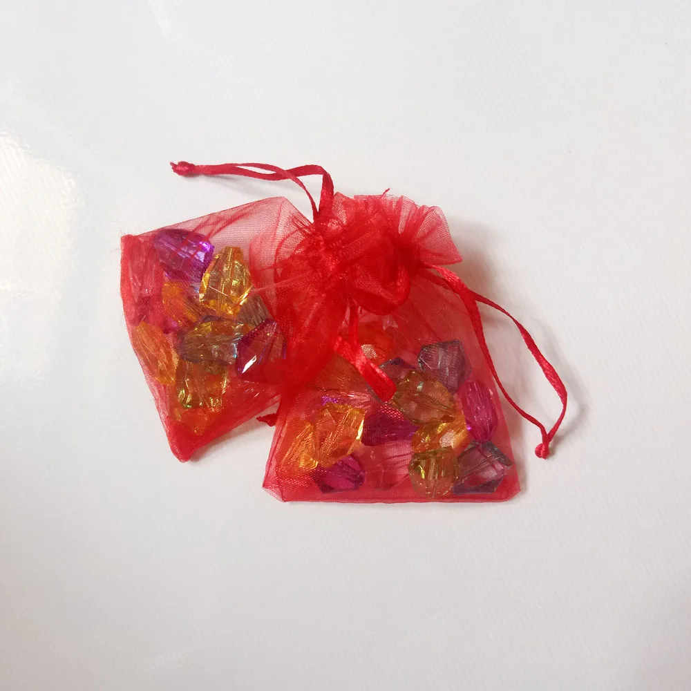 50pcs 17x23 20x30 Jewelry Packaging Drawable Organza Bag Jewelry Pouches Wedding Party Decoration Gift Bags Jewelry Packing Bags