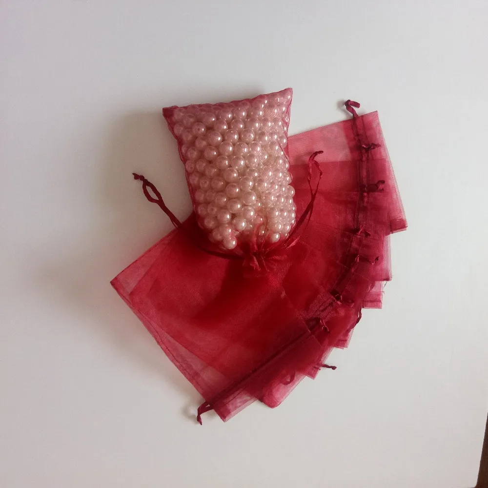 50pcs 17x23 20x30 Jewelry Packaging Drawable Organza Bag Jewelry Pouches Wedding Party Decoration Gift Bags Jewelry Packing Bags