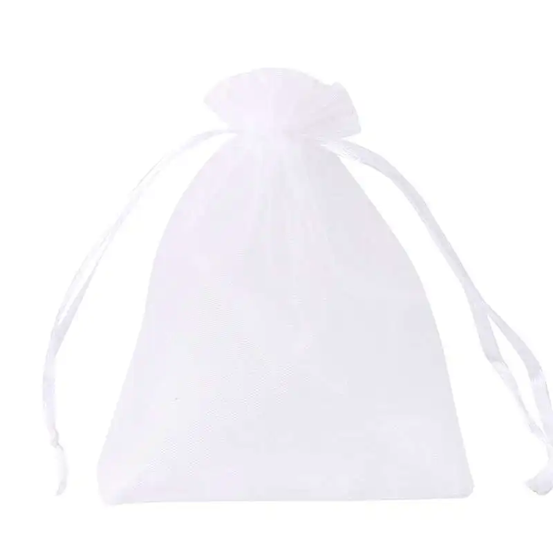 50 Pcs/Lot 7x9/9x12/10x15cm Colorful Jewelry Bags Organza Jewelry Packaging Bags Wedding Gift Storage Drawstring Bags