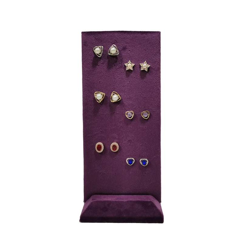 Noble Velvet Cloth Jewelry Display Stand Deep Purple Necklace Ring Jewelry Counter High End Display Props Storage Of Jewelry