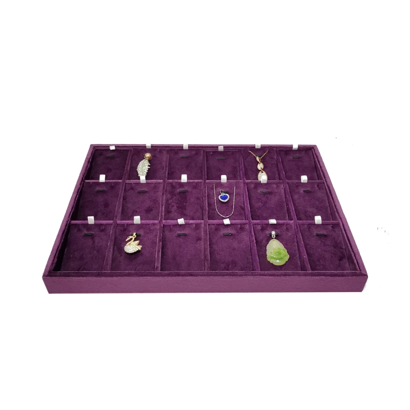 Noble Velvet Cloth Jewelry Display Stand Deep Purple Necklace Ring Jewelry Counter High End Display Props Storage Of Jewelry