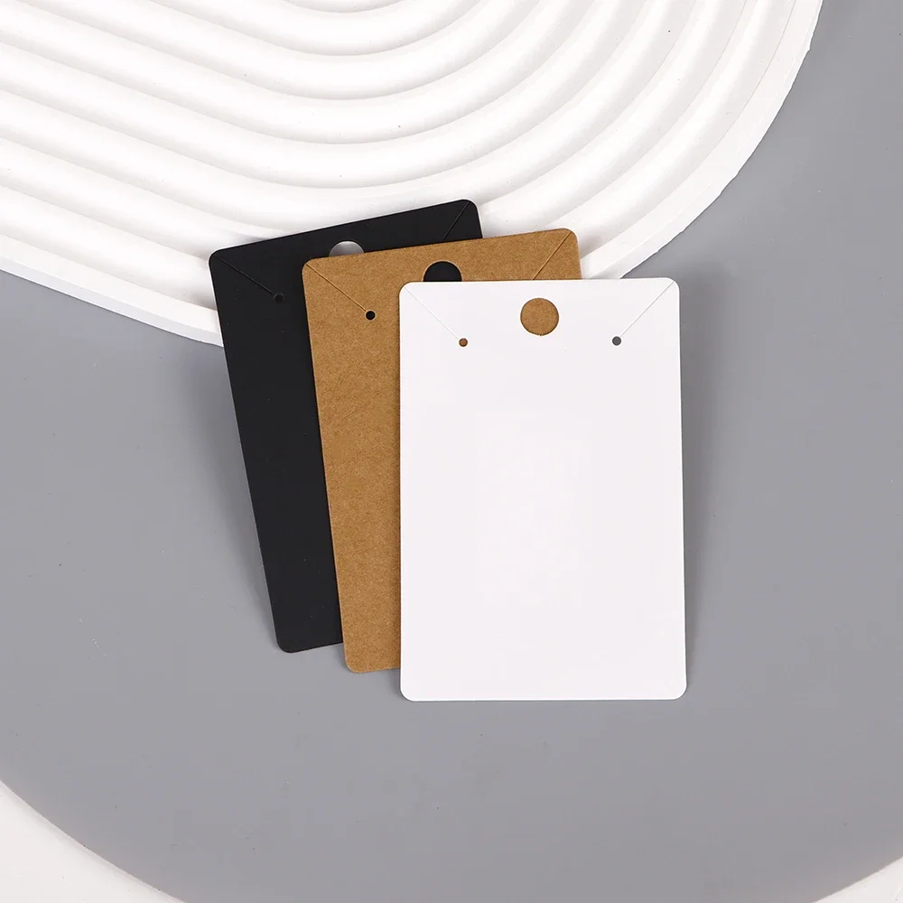 50Pcs 6x9cm Hangable Necklace Earrings Jewelry Display Paper Card With Or Without Bags Wholesale Packaging Personalized Service