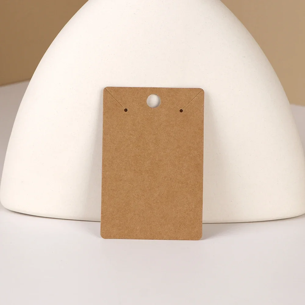 50Pcs 6x9cm Hangable Necklace Earrings Jewelry Display Paper Card With Or Without Bags Wholesale Packaging Personalized Service