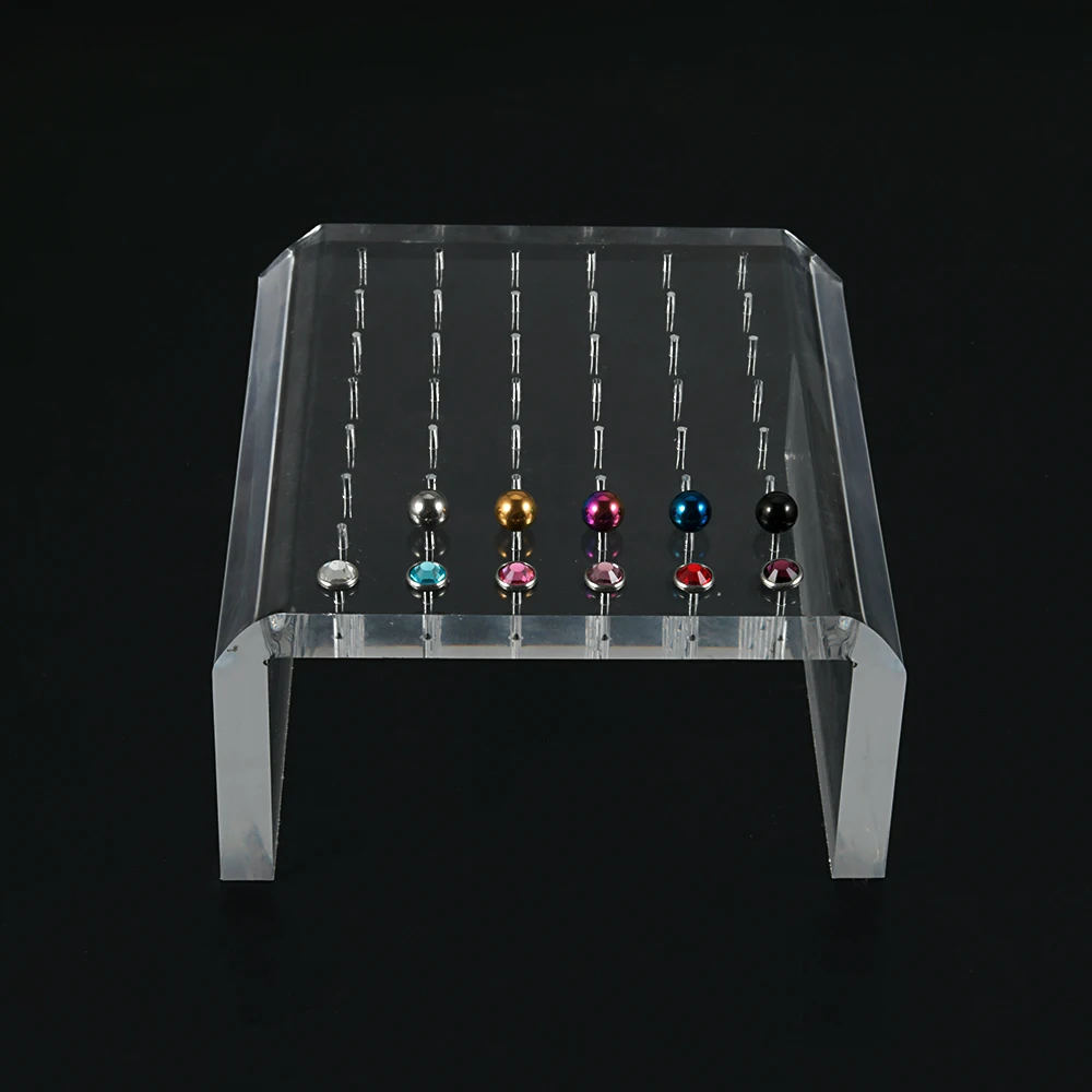 Multi-Function Holder Display Acrylic Stand Seller Piercing Jewelry Display Organizer Shelf Multi Earring Storage Rack