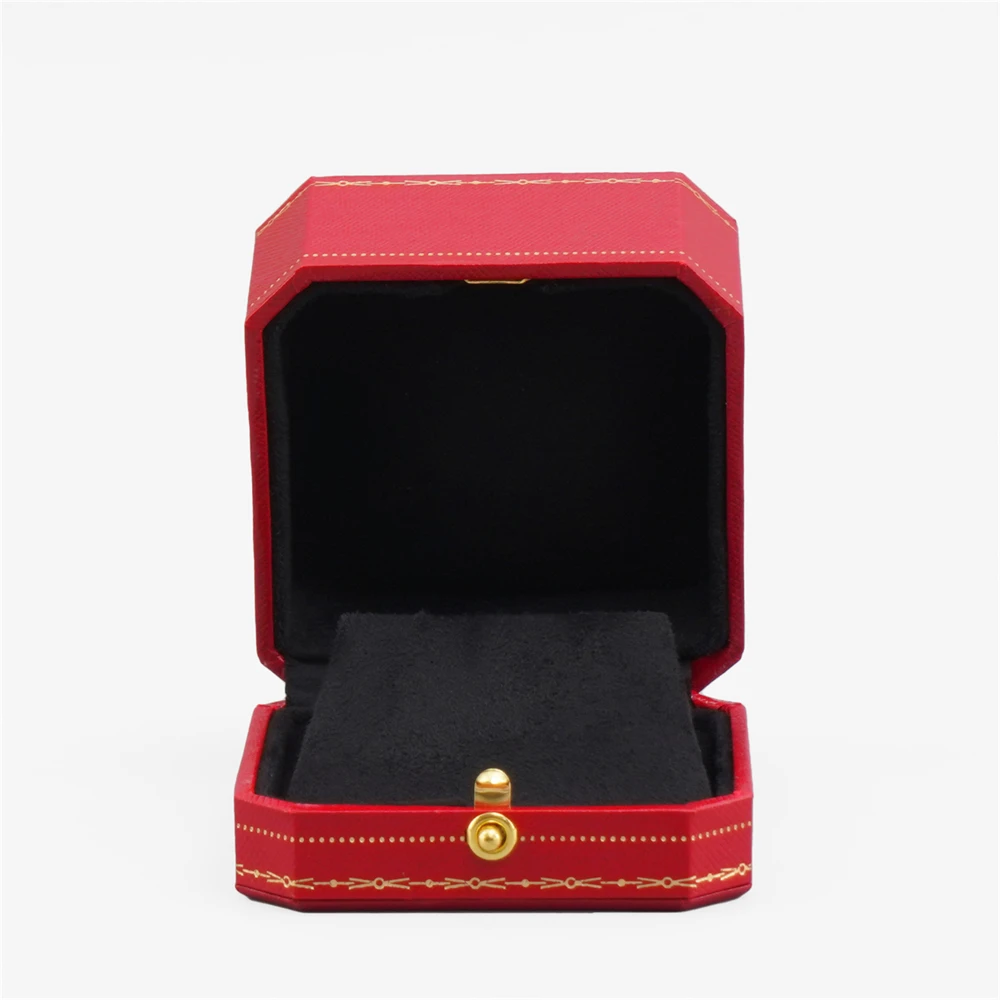 Free Custom Logo European Jewelry Box Proposal Ring/Necklace/Bracelet Organizer,Luxury Velvet-Lined Storage Case for Engagement