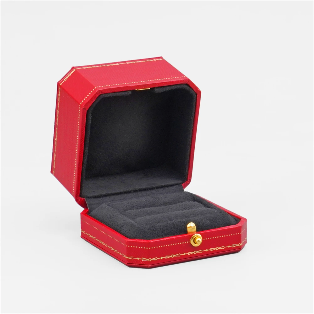 Free Custom Logo European Jewelry Box Proposal Ring/Necklace/Bracelet Organizer,Luxury Velvet-Lined Storage Case for Engagement