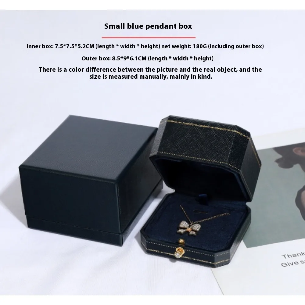 Free Custom Logo European Jewelry Box Proposal Ring/Necklace/Bracelet Organizer,Luxury Velvet-Lined Storage Case for Engagement