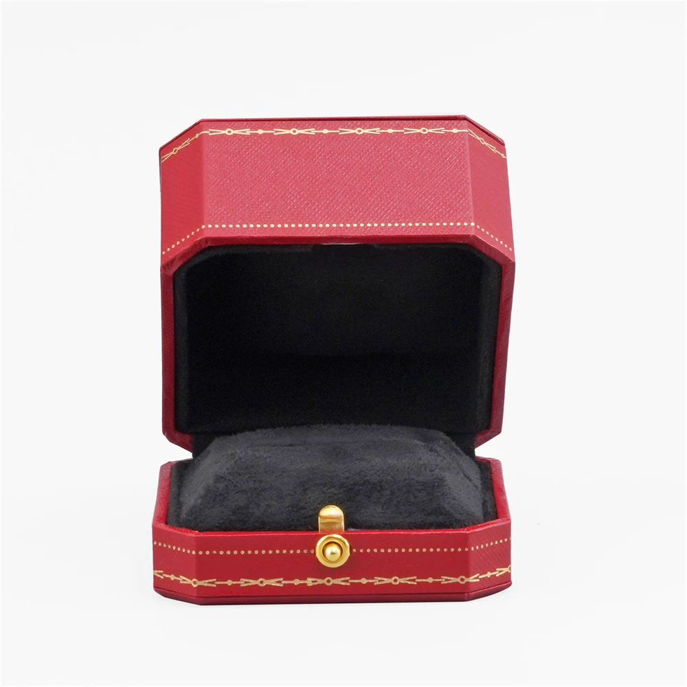 Free Custom Logo European Jewelry Box Proposal Ring/Necklace/Bracelet Organizer,Luxury Velvet-Lined Storage Case for Engagement