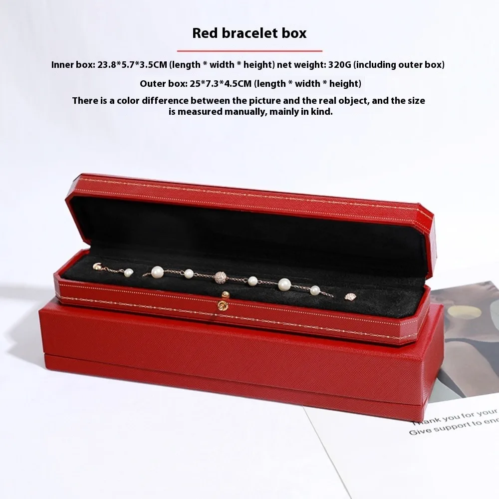 Free Custom Logo European Jewelry Box Proposal Ring/Necklace/Bracelet Organizer,Luxury Velvet-Lined Storage Case for Engagement