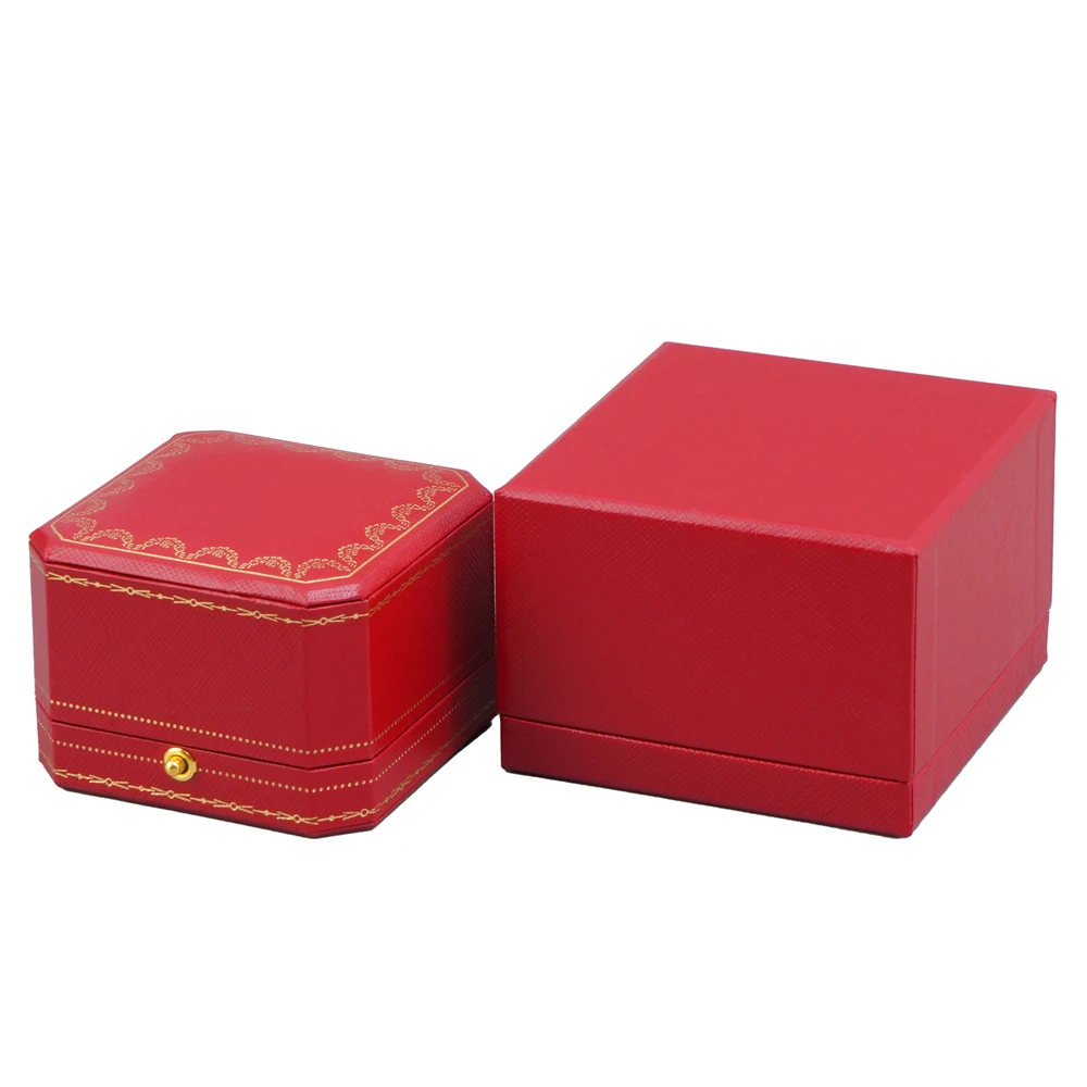 Free Custom Logo European Jewelry Box Proposal Ring/Necklace/Bracelet Organizer,Luxury Velvet-Lined Storage Case for Engagement