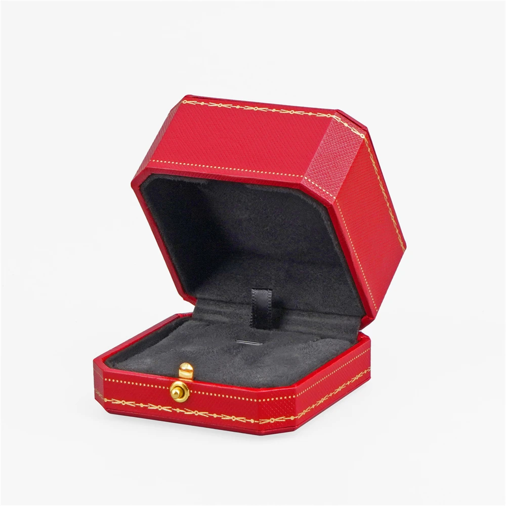 Free Custom Logo European Jewelry Box Proposal Ring/Necklace/Bracelet Organizer,Luxury Velvet-Lined Storage Case for Engagement