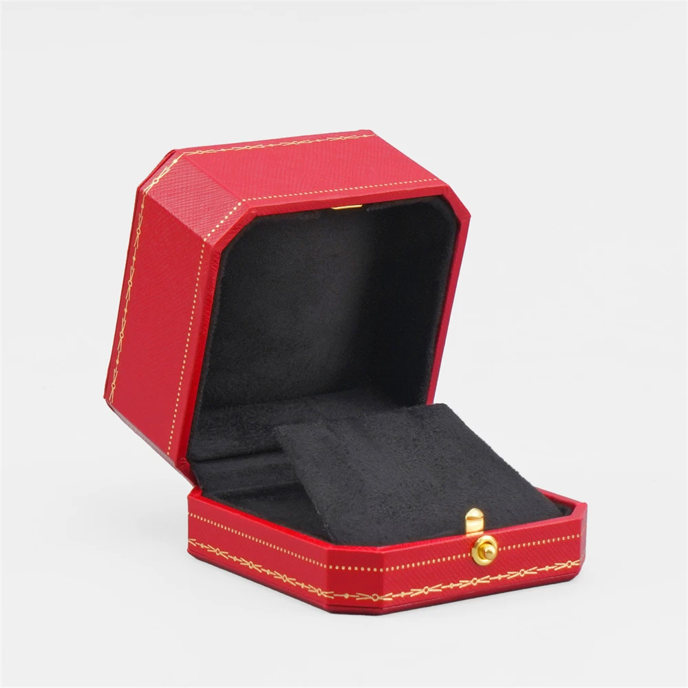 Free Custom Logo European Jewelry Box Proposal Ring/Necklace/Bracelet Organizer,Luxury Velvet-Lined Storage Case for Engagement