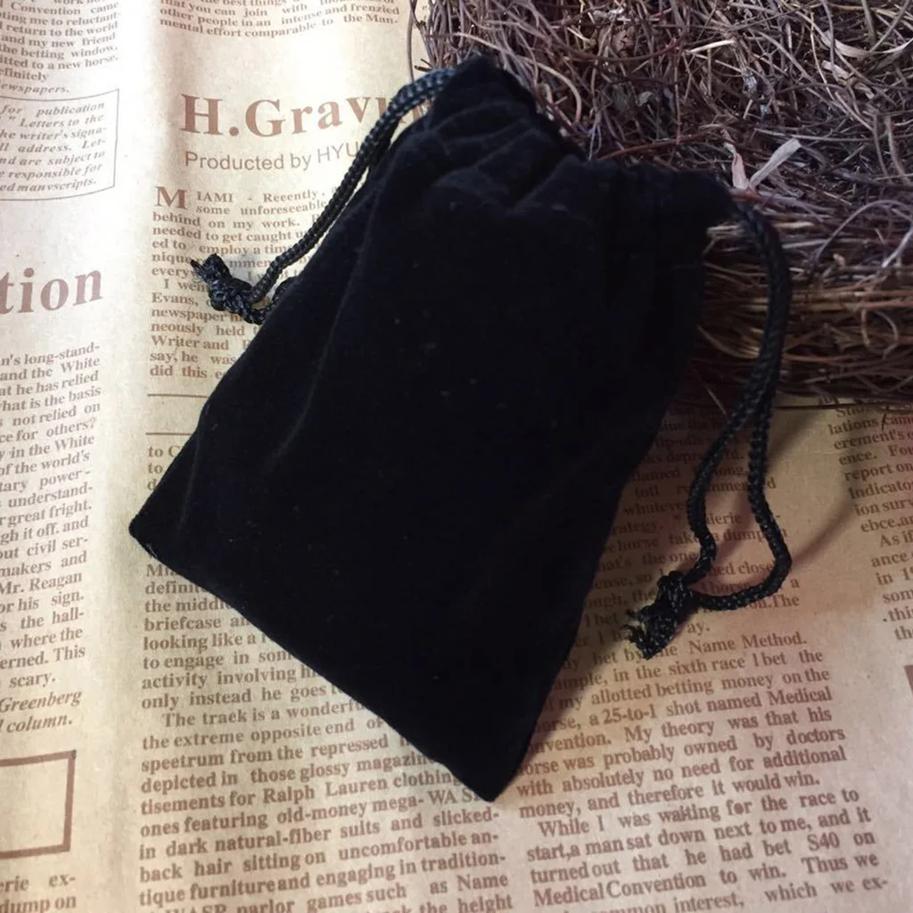 100PCS /Lot Black Velvet Jewellry Bag Christmas Gift Bags Various Sizes Packaging Display Wedding 9x12 10x15 10x20cm