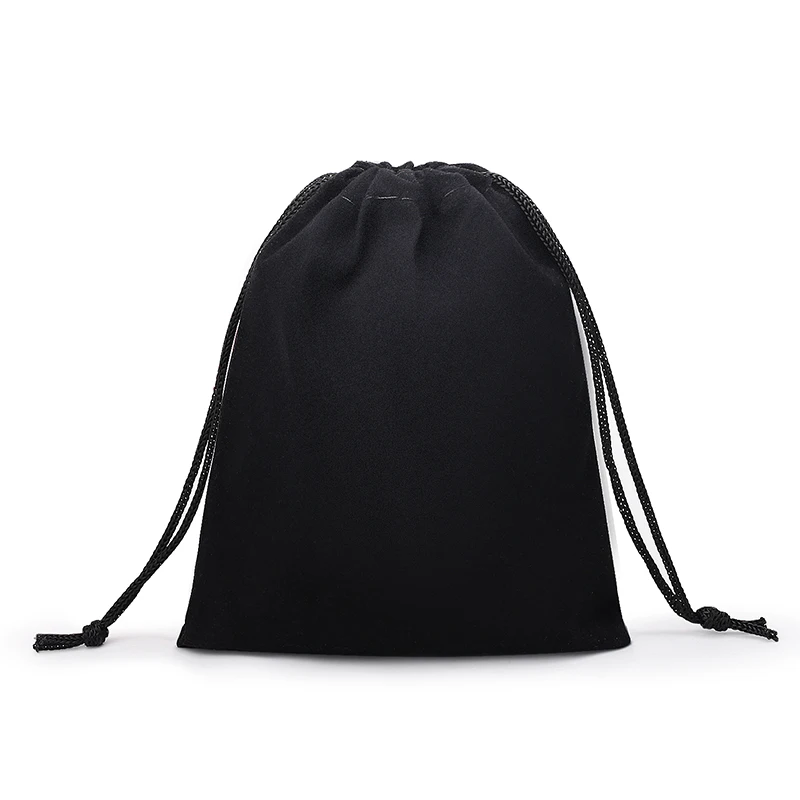100PCS /Lot Black Velvet Jewellry Bag Christmas Gift Bags Various Sizes Packaging Display Wedding 9x12 10x15 10x20cm