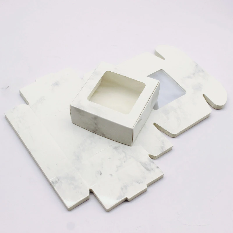10Pcs Paper Gifts Package Box 7.5x7.5x3cm White DIY Christmas Window Candy Wedding Favors Jewelry Party Suppiles Wrapping Box