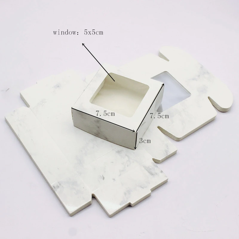 10Pcs Paper Gifts Package Box 7.5x7.5x3cm White DIY Christmas Window Candy Wedding Favors Jewelry Party Suppiles Wrapping Box