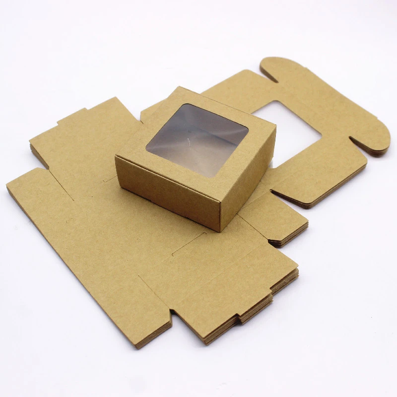 10Pcs Paper Gifts Package Box 7.5x7.5x3cm White DIY Christmas Window Candy Wedding Favors Jewelry Party Suppiles Wrapping Box