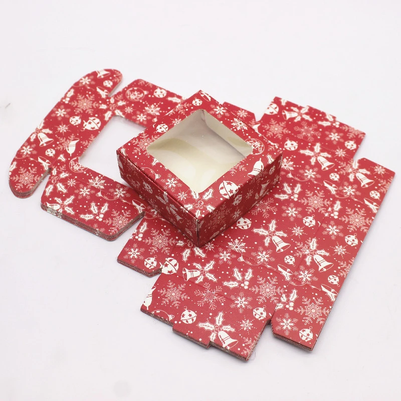 10Pcs Paper Gifts Package Box 7.5x7.5x3cm White DIY Christmas Window Candy Wedding Favors Jewelry Party Suppiles Wrapping Box