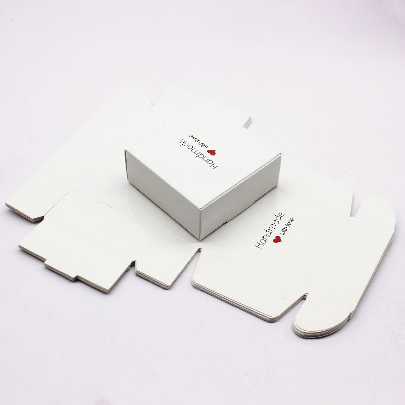 10Pcs Paper Gifts Package Box 7.5x7.5x3cm White DIY Christmas Window Candy Wedding Favors Jewelry Party Suppiles Wrapping Box