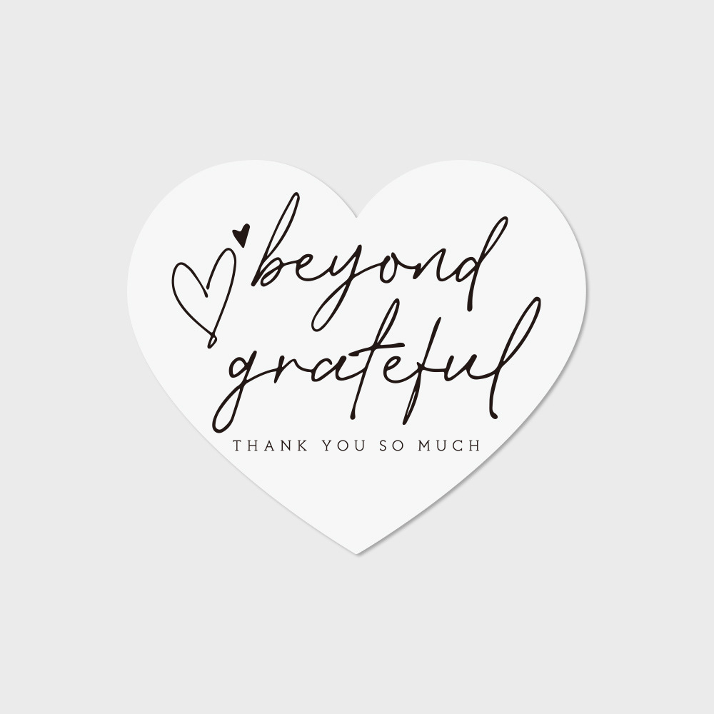 Pink Thank You For Supporting My Small Business Heart Shaped Greeting Cards Label Tag Gift Box Decoration Packaging Supplies