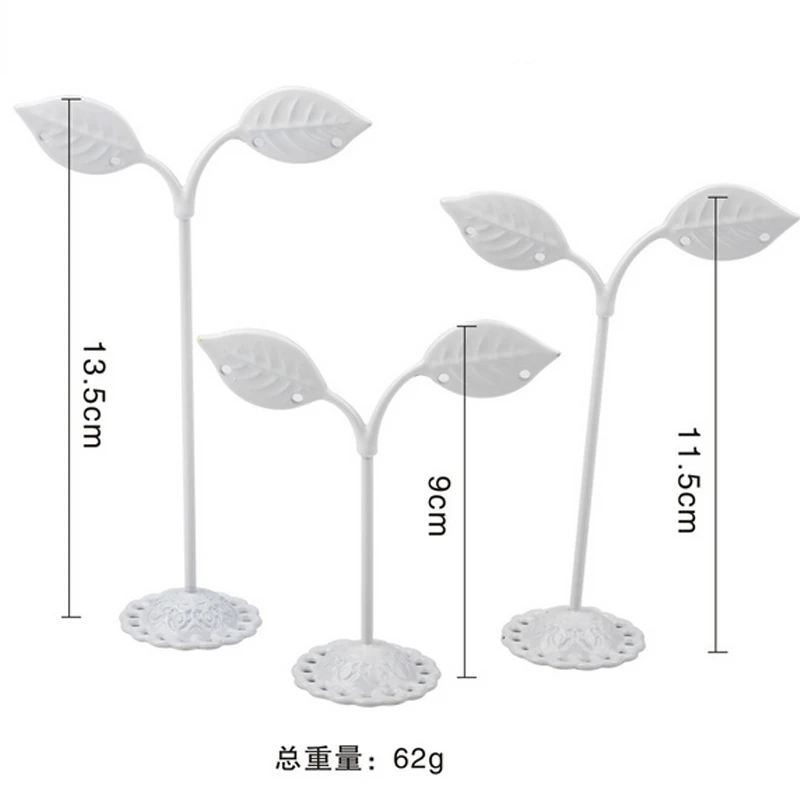 3Pcs/Lot Jewelry Display Metal Earring Holder Display White/Brown/Black/Silver Crystal Jewelry Earring Display Stand