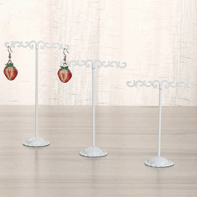 3Pcs/Lot Jewelry Display Metal Earring Holder Display White/Brown/Black/Silver Crystal Jewelry Earring Display Stand