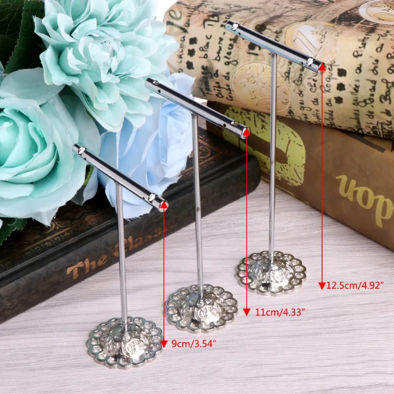 3Pcs/Lot Jewelry Display Metal Earring Holder Display White/Brown/Black/Silver Crystal Jewelry Earring Display Stand