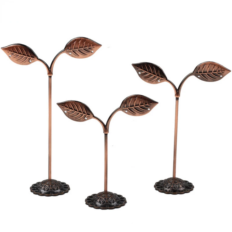 3Pcs/Lot Jewelry Display Metal Earring Holder Display White/Brown/Black/Silver Crystal Jewelry Earring Display Stand
