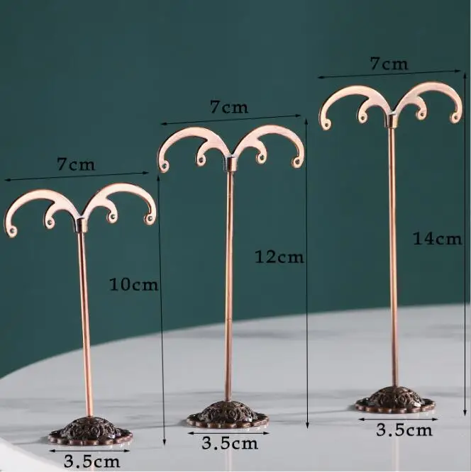 3Pcs/Lot Jewelry Display Metal Earring Holder Display White/Brown/Black/Silver Crystal Jewelry Earring Display Stand