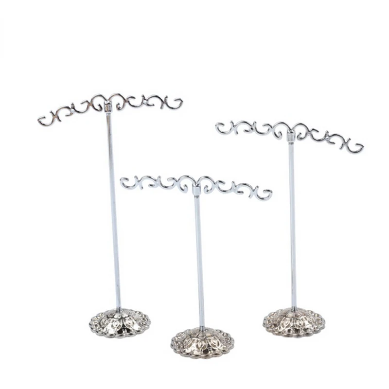 3Pcs/Lot Jewelry Display Metal Earring Holder Display White/Brown/Black/Silver Crystal Jewelry Earring Display Stand