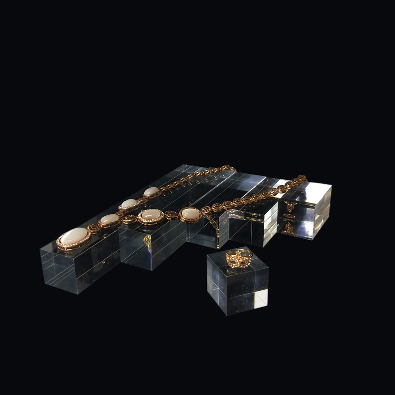 Acrylic Blocks Jewelry Holder Jewellery Organizer Display Stand for Bracelet Necklace Ring Earring Cosmetics Perfume Rack