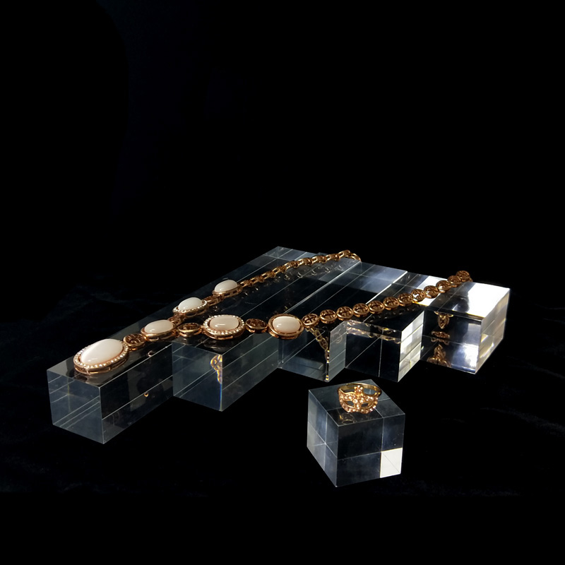 Acrylic Blocks Jewelry Holder Jewellery Organizer Display Stand for Bracelet Necklace Ring Earring Cosmetics Perfume Rack