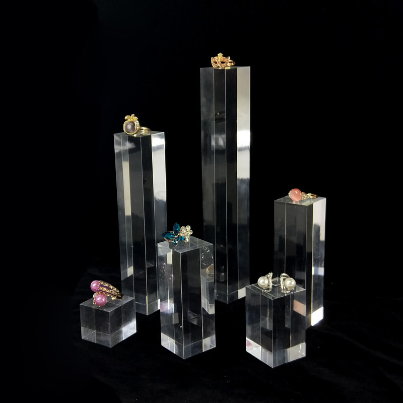 Acrylic Blocks Jewelry Holder Jewellery Organizer Display Stand for Bracelet Necklace Ring Earring Cosmetics Perfume Rack