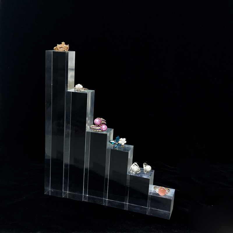 Acrylic Blocks Jewelry Holder Jewellery Organizer Display Stand for Bracelet Necklace Ring Earring Cosmetics Perfume Rack