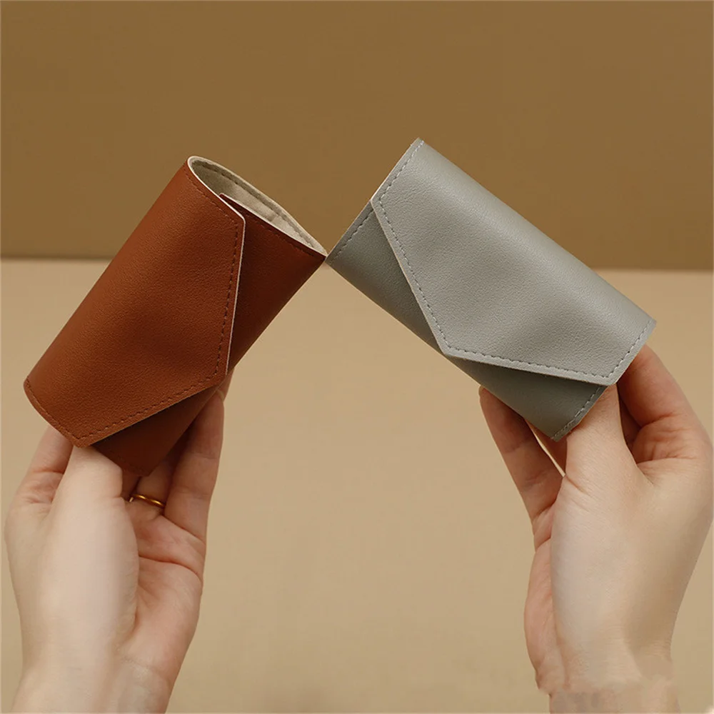 Portable Jewelry Organizer Bag for Women Travel Multi-functional Earrings Ring Necklace Storage Bag PU Creative Jewelry Roll
