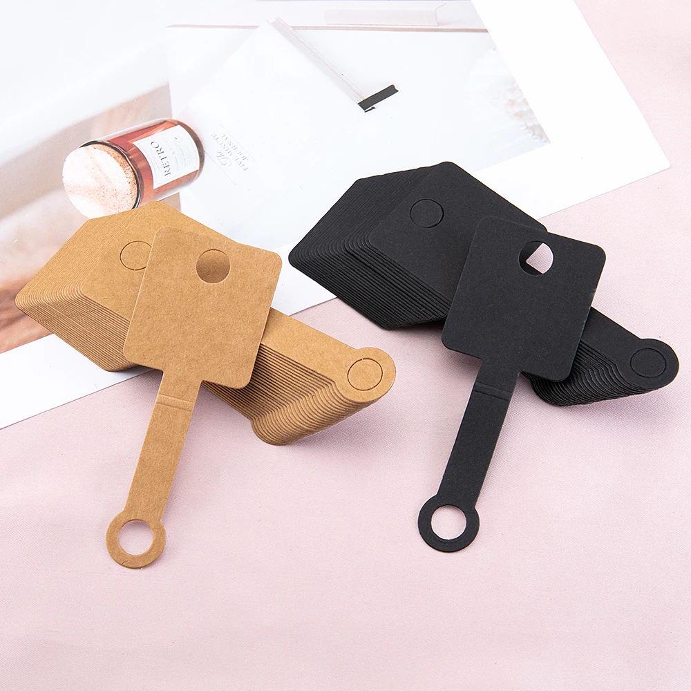 50pcs Adhesive Flodable Display Card Necklace Bracelet Jewelry Hanging Price Tag for Small Business Jewelry Display&Packaging