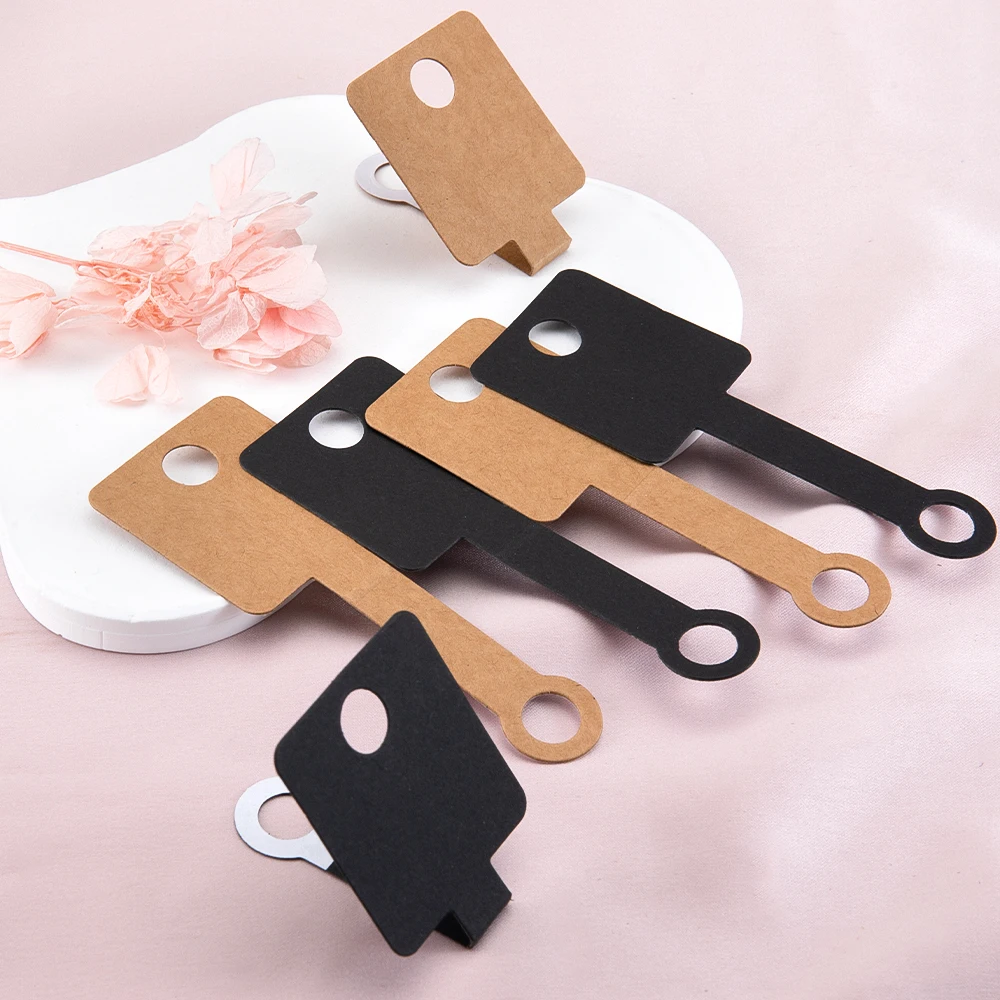 50pcs Adhesive Flodable Display Card Necklace Bracelet Jewelry Hanging Price Tag for Small Business Jewelry Display&Packaging