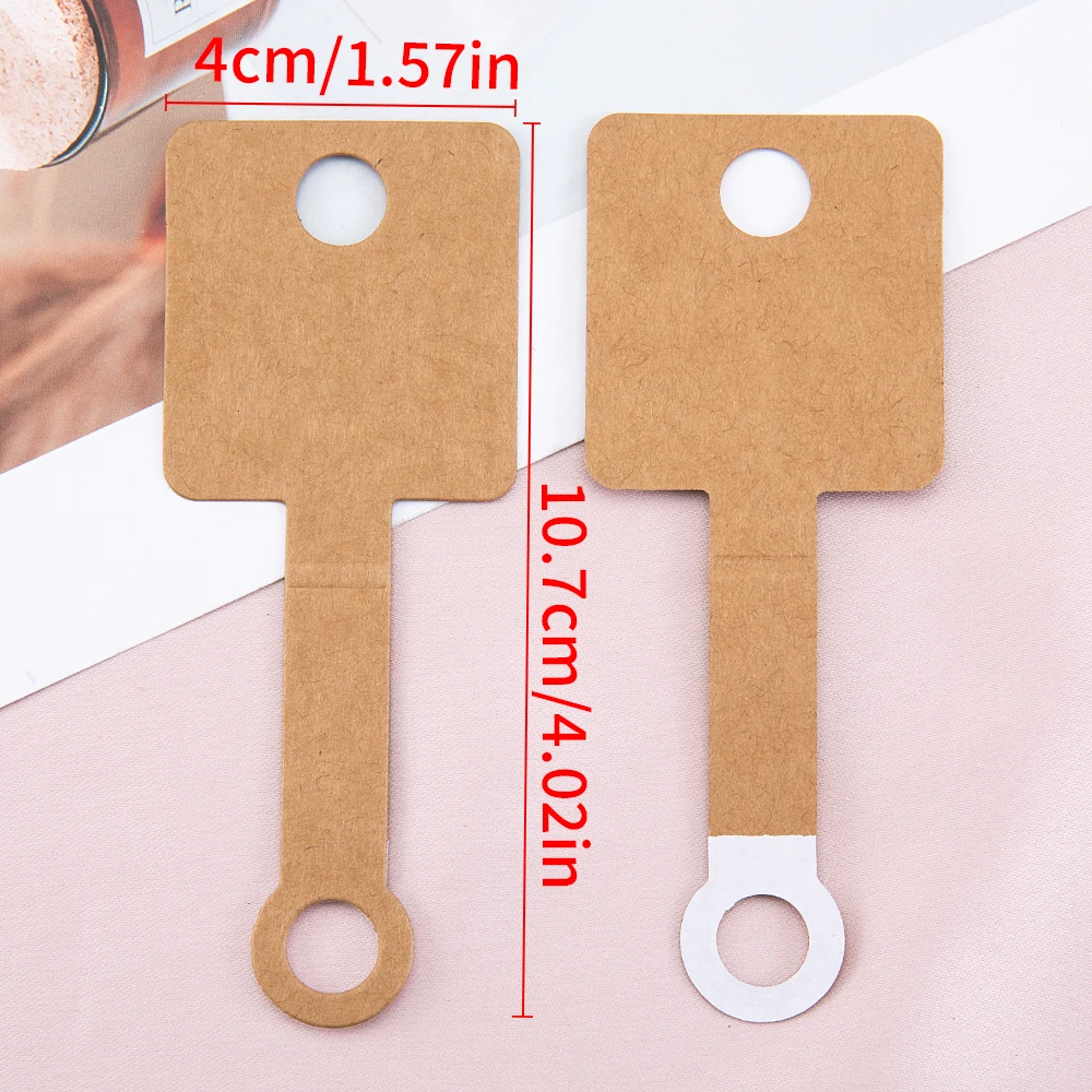 50pcs Adhesive Flodable Display Card Necklace Bracelet Jewelry Hanging Price Tag for Small Business Jewelry Display&Packaging